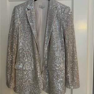LOFT Shimmering Silver Women's Blazer